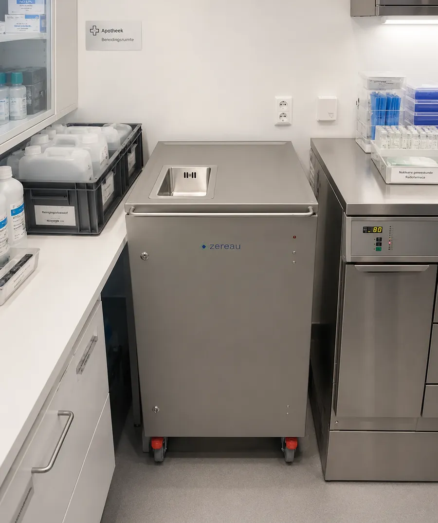 MediCatch unit in a hospital pharmacy preparation room