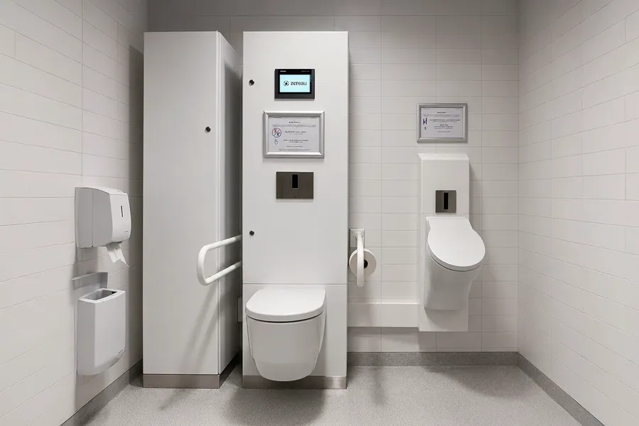 Zereau filter toilet installed in a patient bathroom at Radboud UMC